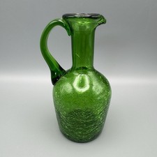 Vintage Green Crackled Glass