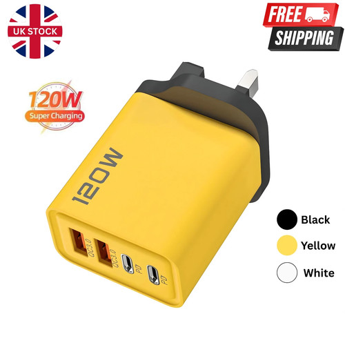 Port phone charger plug uk - 4-port,