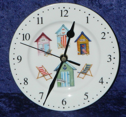 Beach hut wall - hut, clock