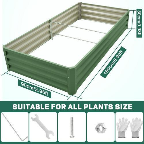 Garden metal raised vegetable - raised,