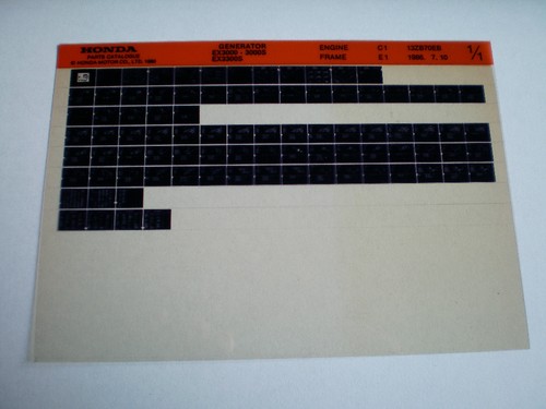 Microfiche parts catalog honda - parts,