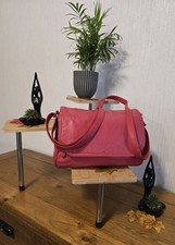 LUCA BOCELLI Ladies Crossbody Organiser Bag, Dahlia Red, Adjustable Strap, VGC