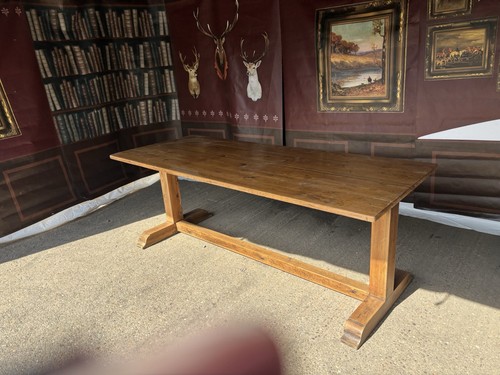 Large antique pine refectory - large,