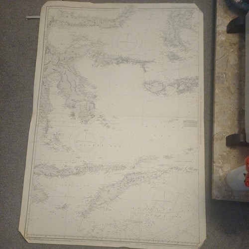 Vintage 1947 admiralty chart - 1947,