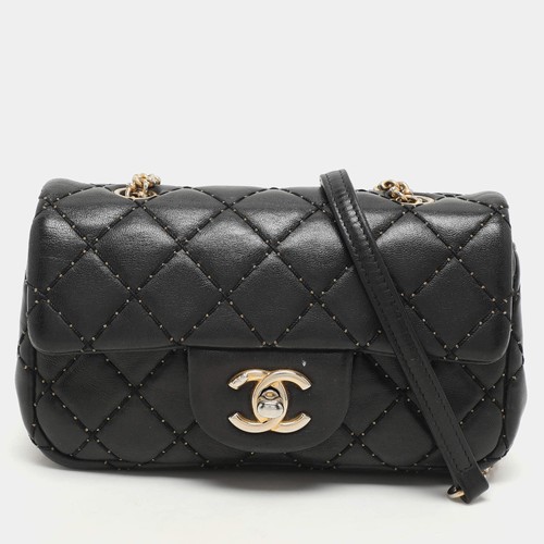 Chanel black quilted patent - chanel,