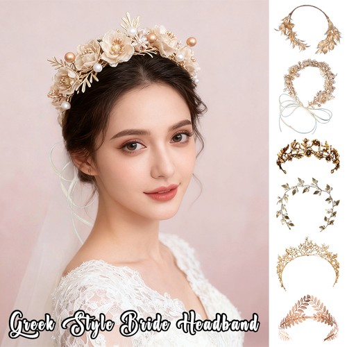 Golden leaf bride - golden, headband