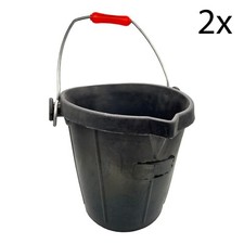 2 x 14 Litre Rubber Bucket