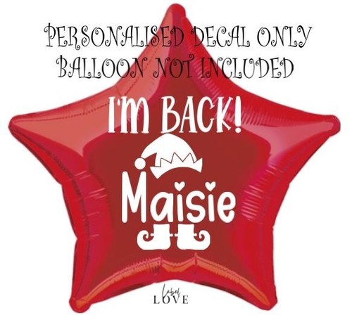Personalised elf sticker - personalised,