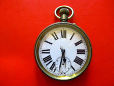 Goliath Nickel Pin Set Gents C1900 Pocket Watch. 70mm.. Working..