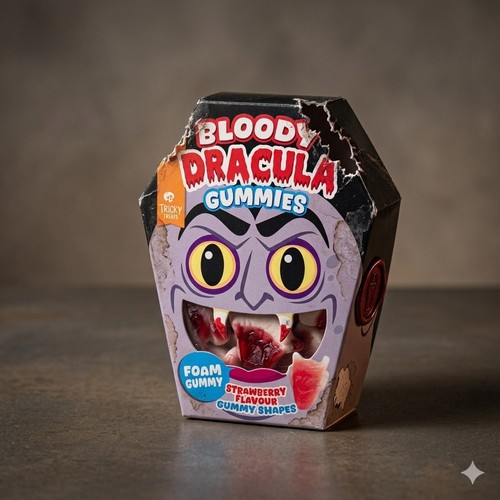 Bloody dracula gummy coffin - gummy,