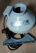 Systemair G.A.S RVK Fan 100mm 4" E2 184m3/hr with IEC Cable Plugs and Bracket