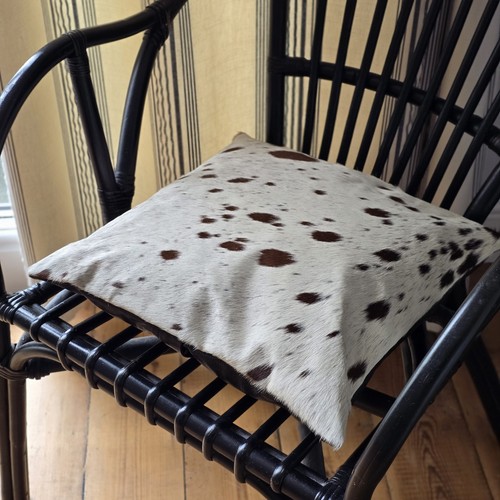 Cowhide pillow cover - pillow, natural
