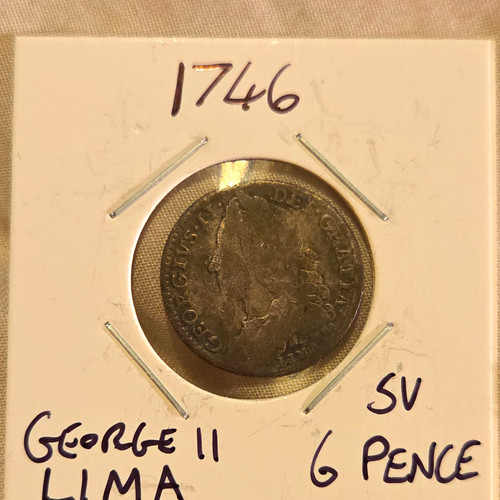 George lima sixpence coin - george,