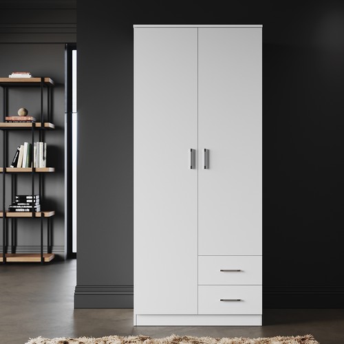Wooden door matt wardrobe - wooden,