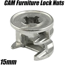 15mm HOLE CAM DOWEL TURN LOCK LOCKING NUT DESK WARDROBE FLATPACK IKEA  ARGOS