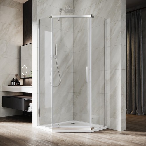Pentagonal shower enclosure - shower,