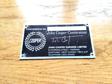 CLASSIC MINI JOHN COOPER GARAGES S WORKS BLANK CONVERSION PLATE NOS RARE MPI RSP