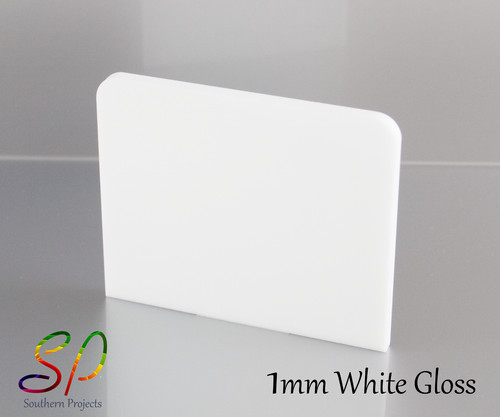 1mm white gloss acrylic - ,