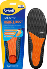 Scholl Gelactiv Work Boot Insoles for Men Comfort Shock Absorption Uk Size 7 12
