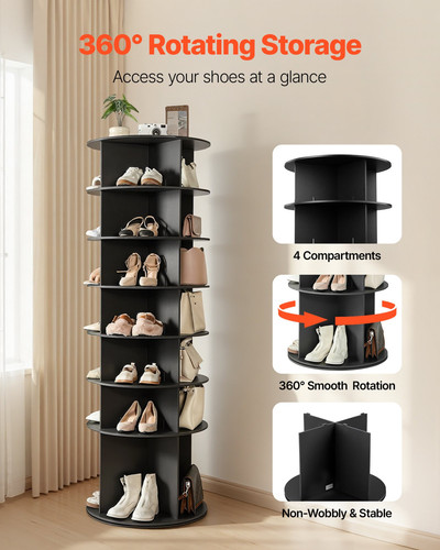 Tier rotating shoe rack - 7,