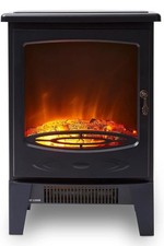 Warmlite WL46040 Jesmond Log Fire Stove, 1.85KW, Without Original Box (Black)
