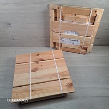 Ikea Knagglig Crate Pine Wooden Storage Box Durable Stackable 23x31x15cm Pair