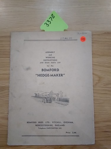 Bomford hedge maker assembly - bomford,