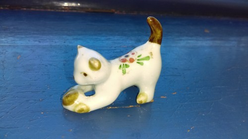 Klima miniature porcelain cat - klima,