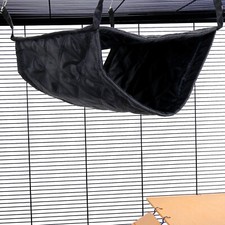 Ferret Chinchilla Hammock Giant Double Bunkbed Quilted Black Bed Toy