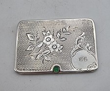 SUPERB ANTIQUE SILVER DOUBLE STAMP CASE BIRMINGHAM 1910