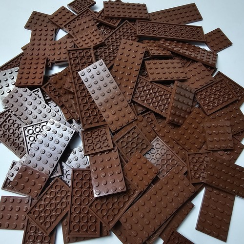 Lego brown plates - flat, bricks