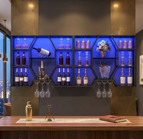 Wall mounted wine rack rgb - wine,