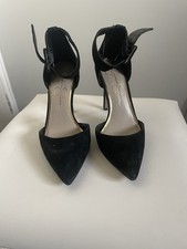 Jessica Simpson Black Suede Stilleto Shoes Size 3 Excellent Condition