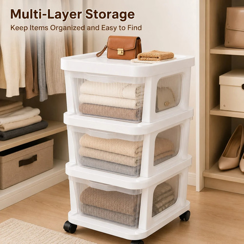 Tier rolling storage cart - 3-tier,