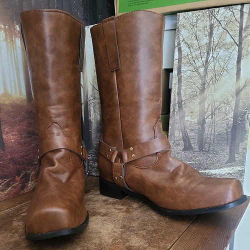 Mens brown cowboy - cowboy/biker, boots