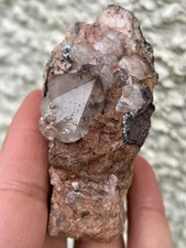 Smokey quartz dolomite - smokey, on