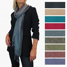 Women's Paisley Pashmina Shawl Large Lightweight Scarf with Tassel Ends