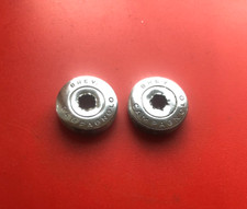 VINTAGE PAIR OF CAMPAGNOLO CHROME CHAINSET DUST CAPS/COVERS