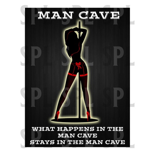 Man cave metal - sign, retro