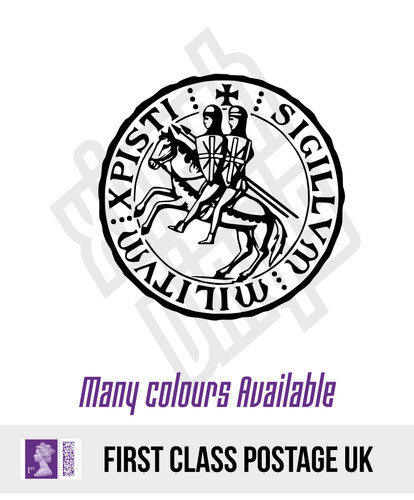 Knights templar seal - templar, vinyl