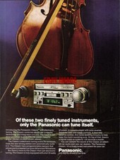 ADVERT for Panasonic Model CQ-8520 Car Stereo Cassette Radio 1978 Print Ad 721N