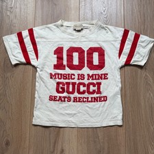 Gucci Kids Short-Sleeve Music Is Mine Graphic Print T-Shirt 'White/Red'