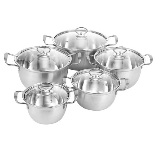 5pcs cooking pot - set, stainless