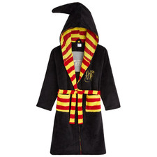 Harry Potter Kids Dressing Gown, Gryffindor Soft Fleece Robe for Boys Or Girls