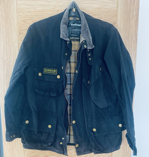 Barbour men black wax - barbour, cotton