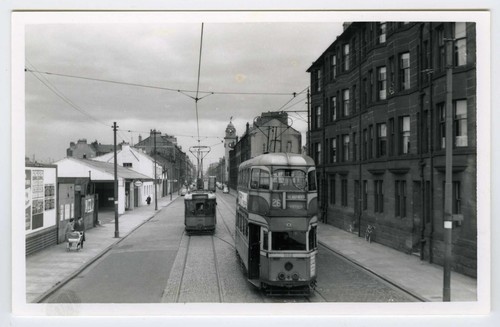 1962 photo glasgow tram - of,