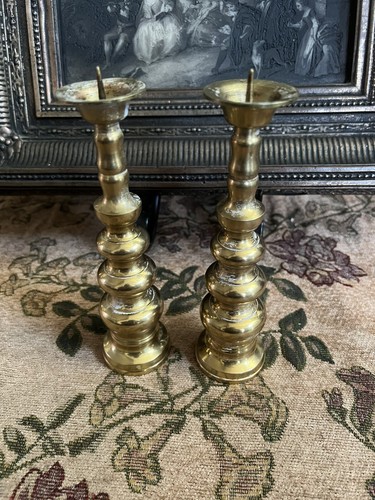 Candle holder brass antique - candle,