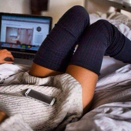 Women ladies knit thigh high - ladies,