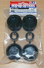 TAMIYA 54741 On Road Racing Truck Wheels (F&R/2 Pcs. Each) Black (MAN Hahn/TT01)