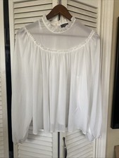 Primark White Sheer Ruffle
